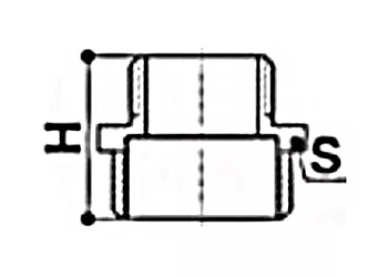 Эскиз ниппеля латунного 9023 Эскиз ниппеля латунного 9023