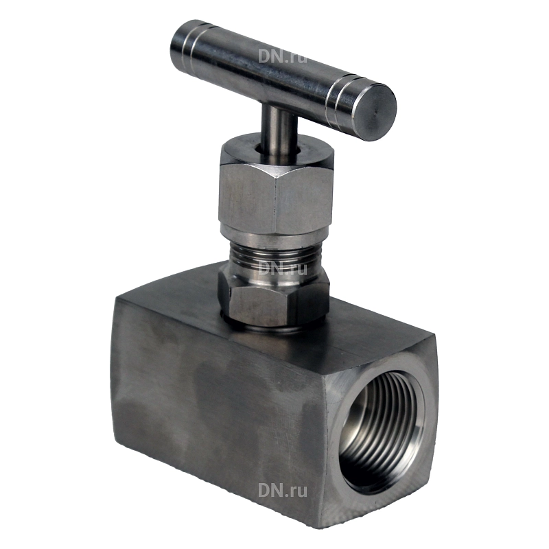 Клапан игольчатый VN3131M-T-Ht 2″ Ду50 Ру400 резьбовой, корпус - нержавеющая сталь 304, уплотнение - металл, с Т-образной рукояткой
